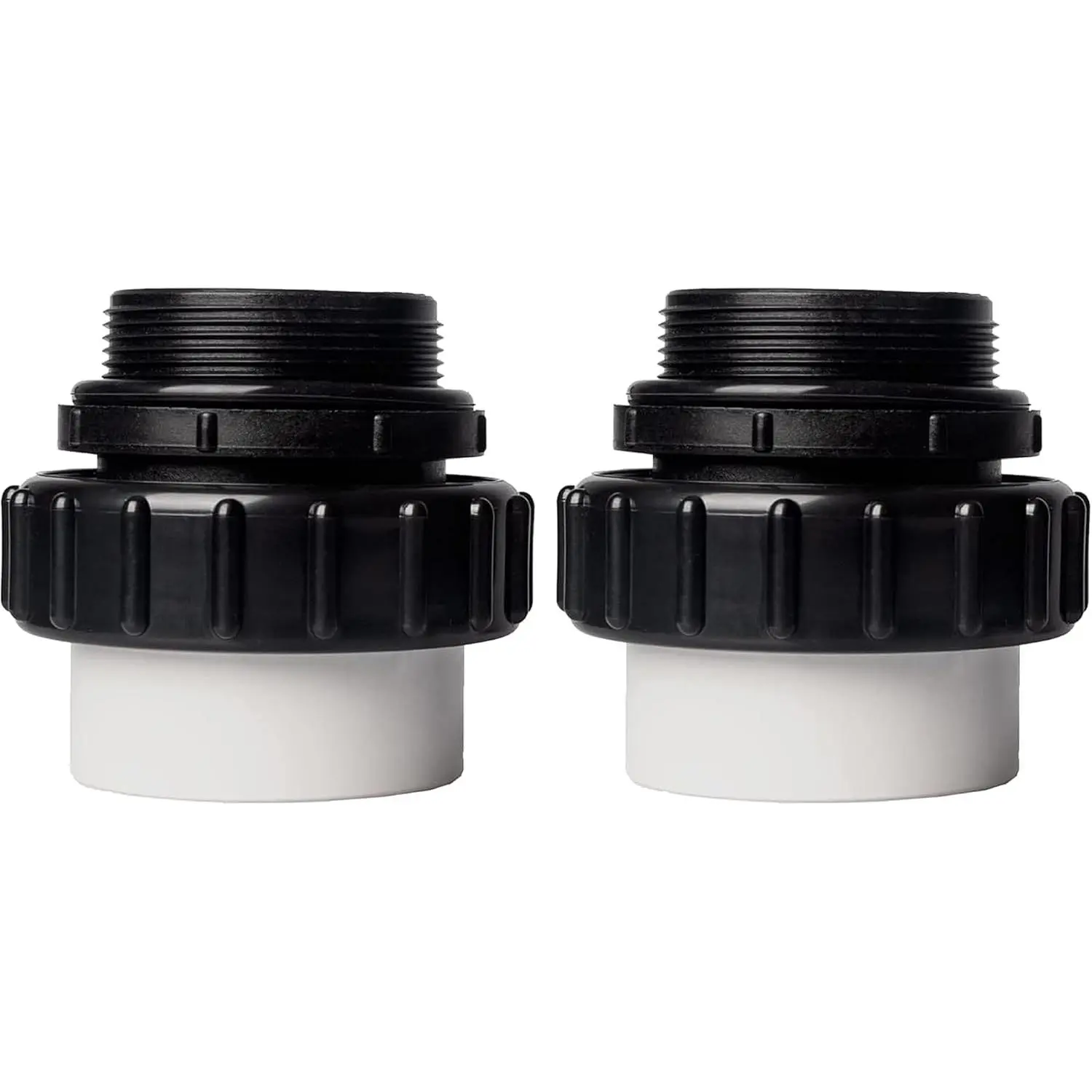 2" MIP x 2.37" PVC Hi-Temp Unions (2-Pack) - Hand-Tightened Compatible with Pentair Whisperflo & Intelliflo Pool Pumps, Replacement for Schedule 40 Male Adapters, High Temp Pool Pump Unions