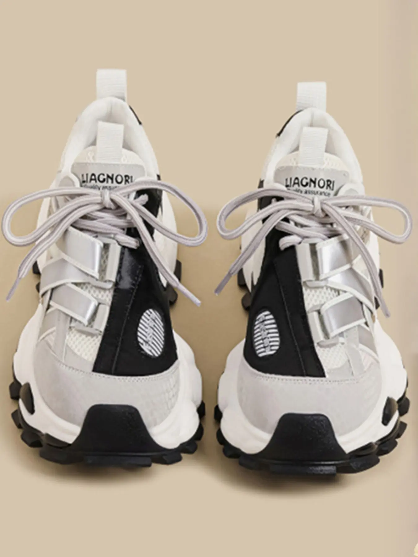 Women's Retro Street Style Dad Shoes, Breathable Mesh, Reflective Details, Anti-Slip Shock Absorption, Height Boost, Casual Daily Wear