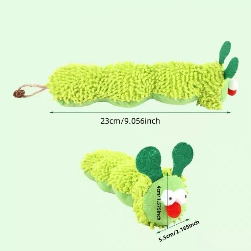 Caterpillar Shaped Cat Toy, 1 Count Interactive Plush Caterpillar Toy, Soft Fabric Pillow, Exciting Toy for All Varieties and Sizes