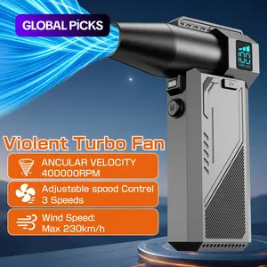 130000RPM High Speed Powerful Air Blower Violent Fan 3 Gears Speed Adjustable Handheld Turbo Jet Fan Rechargeable Air Blower With Brush Portable Cleaning Blower Tool Cleaning Air Blower Tool Snow Blowing #TOP PICKS