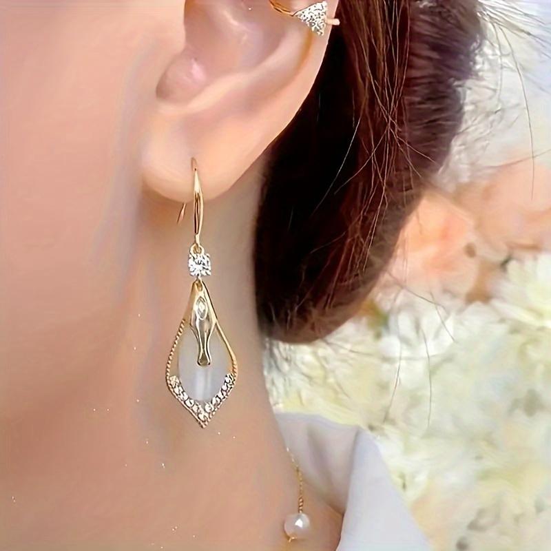 Shining Water Drop Earrings - Classic and Elegant, Charming Sparkle - Suitable for Daily Wear or Special Occasions Stainless Steel Link Necklace cross daughter 20 motif tiara Versatile Pendant Crucifix nut Personalized Eye Photo Titanium Music Guitar Pick