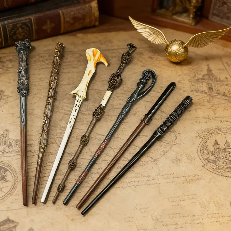 Magical Wizard Wand Set, Replica Wand Series, Classic Halloween Costume Wands, Party Costume Props, Perfect Birthday Gift for Wizard-Themed Enthusiasts