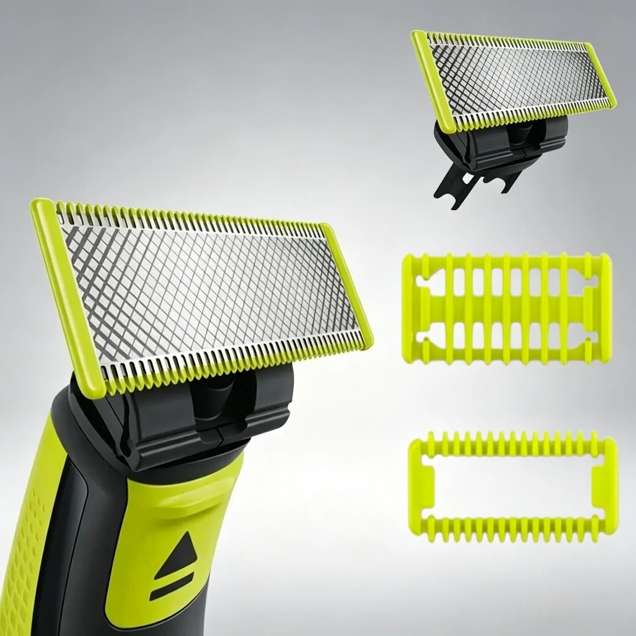 Compatible Replacement Shaver Head Small T-Blade 3-Piece Set, Fits Qp2523, 2527, 6523, 2520, 2533, 2630, 6520 Models, Perfect Shaving Tool