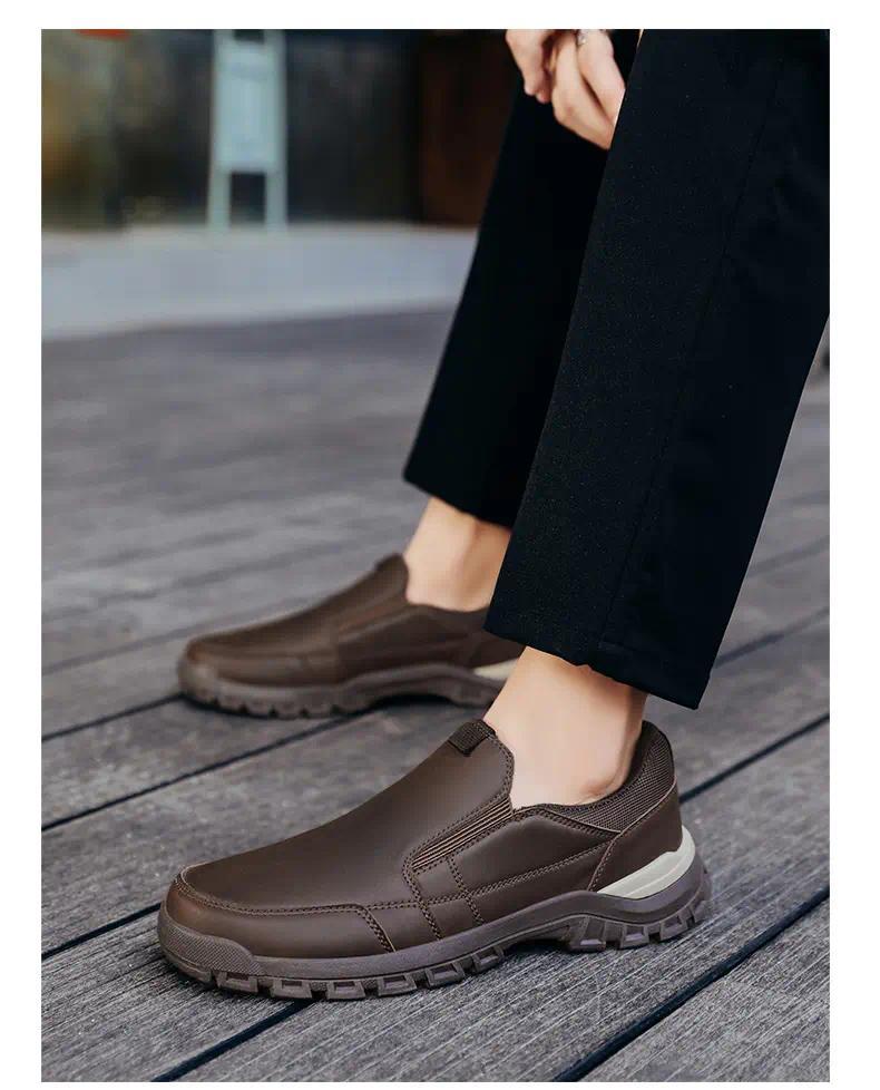 BIGWIG Men's Slip-On Athletic Shoes, Outdoor Hiking Shoes, lightweight and flexible, suitable for casual wear, walking, and outdoor activities, classic athletic hiking shoes, comfortable slip-on design