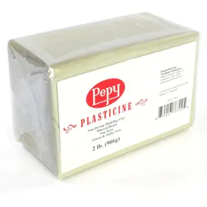 2 Lbs Cream Non-Drying Oil-Based Modeling Clay, Reusable Sulfur-Free Non-Toxic Plasticine, Safe for Kids Beginners Artists, Perfect for Arts and Crafts Projects