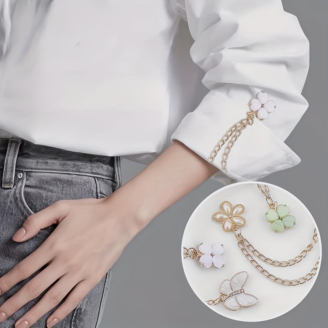 3Pcs Textured Adjustable Clothing Buckles, Versatile Pants Hem Shortening Clips & Anti-Drag Jean Leg Adjusters, Cuff Fixing Clips for Clothing Styling, Perfect Holiday Gift