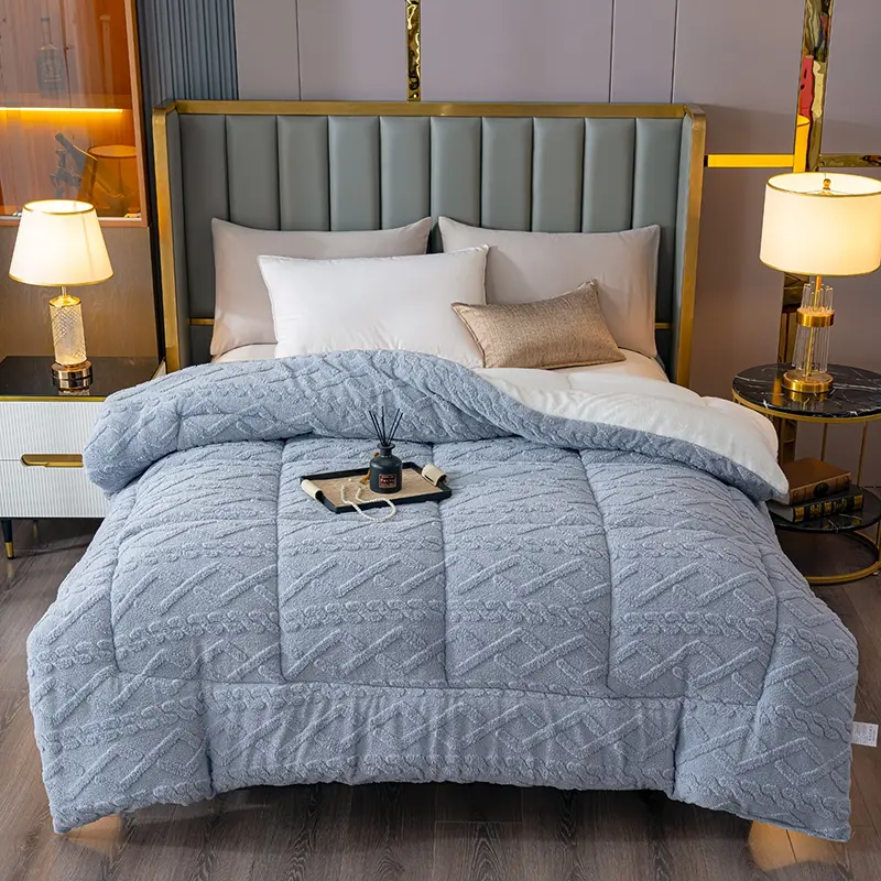 Must-have for Cold Winter, No More Cold Bed, Double-sided Ultra Soft Warm Milk Velvet & Lamb Wool, Instant Warm Touch Duvet, Reversible Bedding