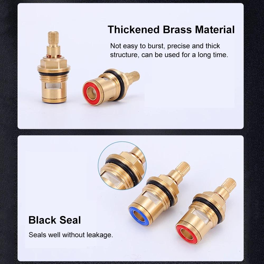 G1/2 Inch Copper Valve Core, Durable Anti-leak Valve Core, Bathroom Universal Cold & Hot Water Mixing Valve Replacement Repair Parts