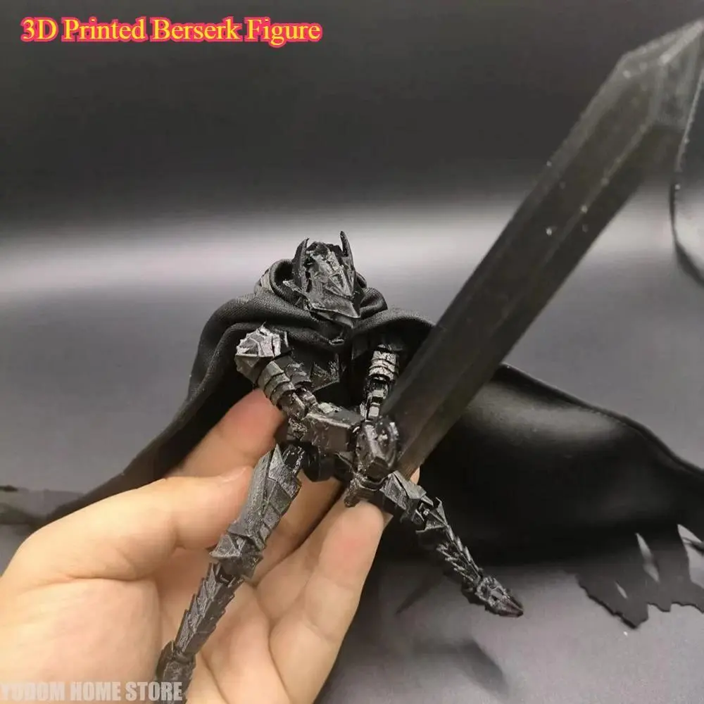 3D Printed Berserk Figure - Guts' Armor with Multi-Joint Movement for Desk Decoration, Cool Gift for Boys