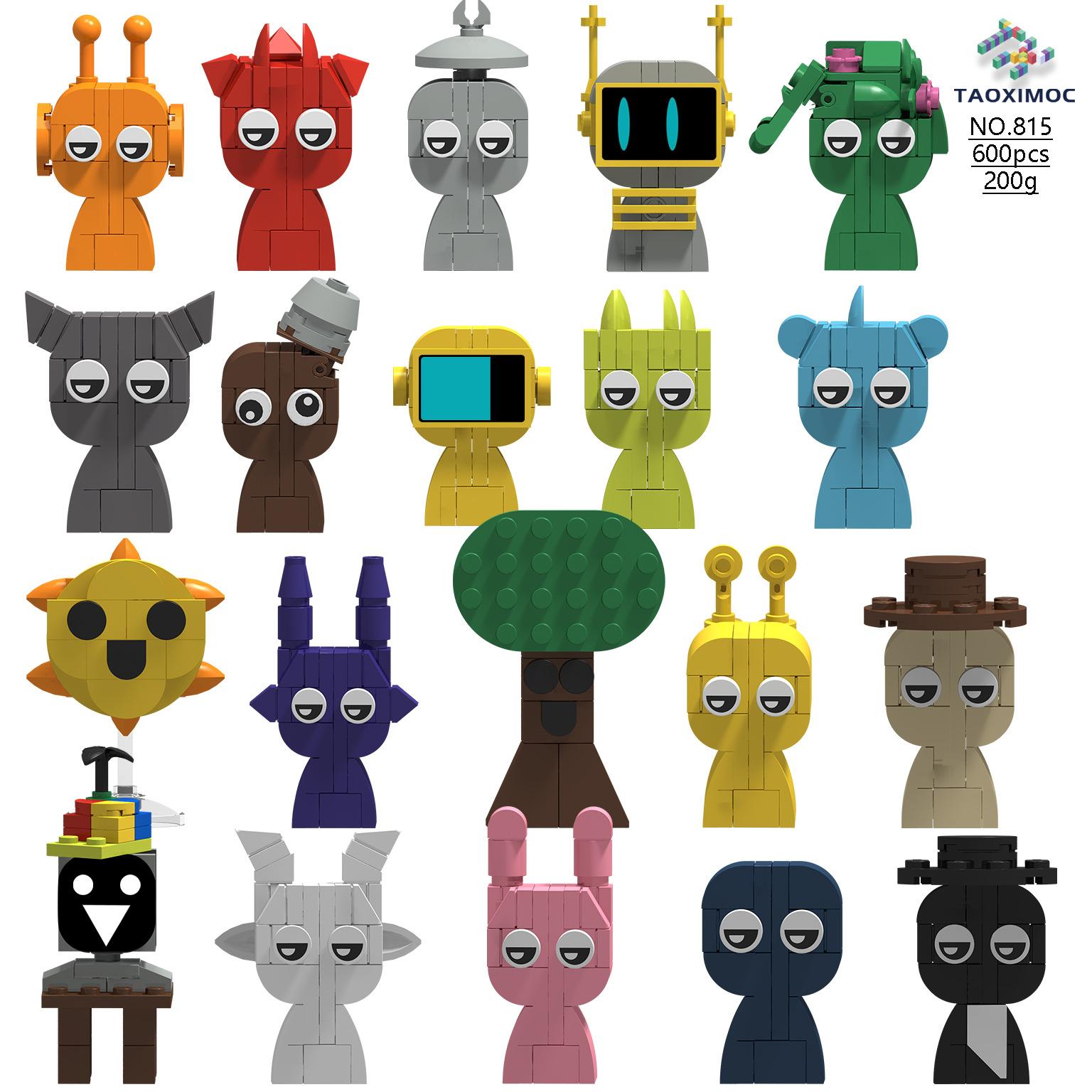 Sprunki Blocks Toys Sprunki Building Blocks Model Children's Educational Oren Wenda Building Block Toys for Kids Birthday Gift popular