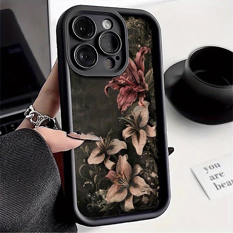 Decadent Lily Pattern Phone Cases for iPhone 17 Pro Max 16 15 14 13 12 11  TPU Shockproof and Stain-Resistant Protective Soft Case
