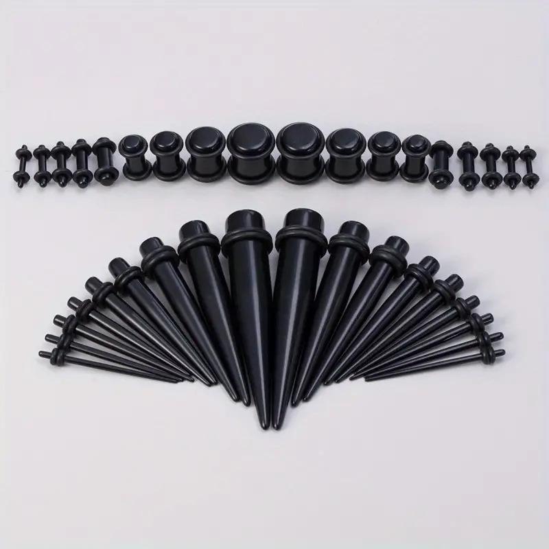 126Pcs Acrylic Taper Ear Stretching Kit, 14G-00G Ear Gauges Stretching Set with O-Rings, Hypoallergenic Ear Tapers for Piercing Stretching for Women Men