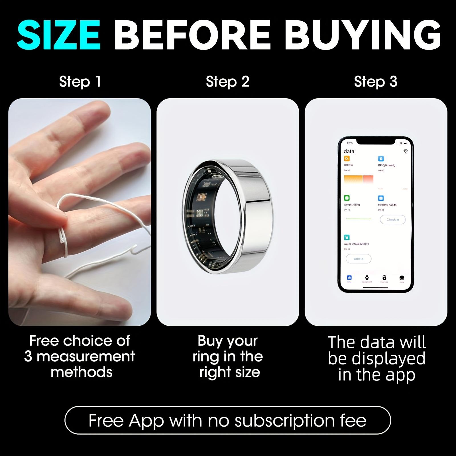 Smart Ring, New Smart Ring with Charging Compartment, Fitness, Steps, Distance, Calories, Sleep, Sports, Compatible with iPhone Android, Remote Photo Control, Ultra Low Power Consumption, Waterproof, Fashionable and Comfortable Gift Choice