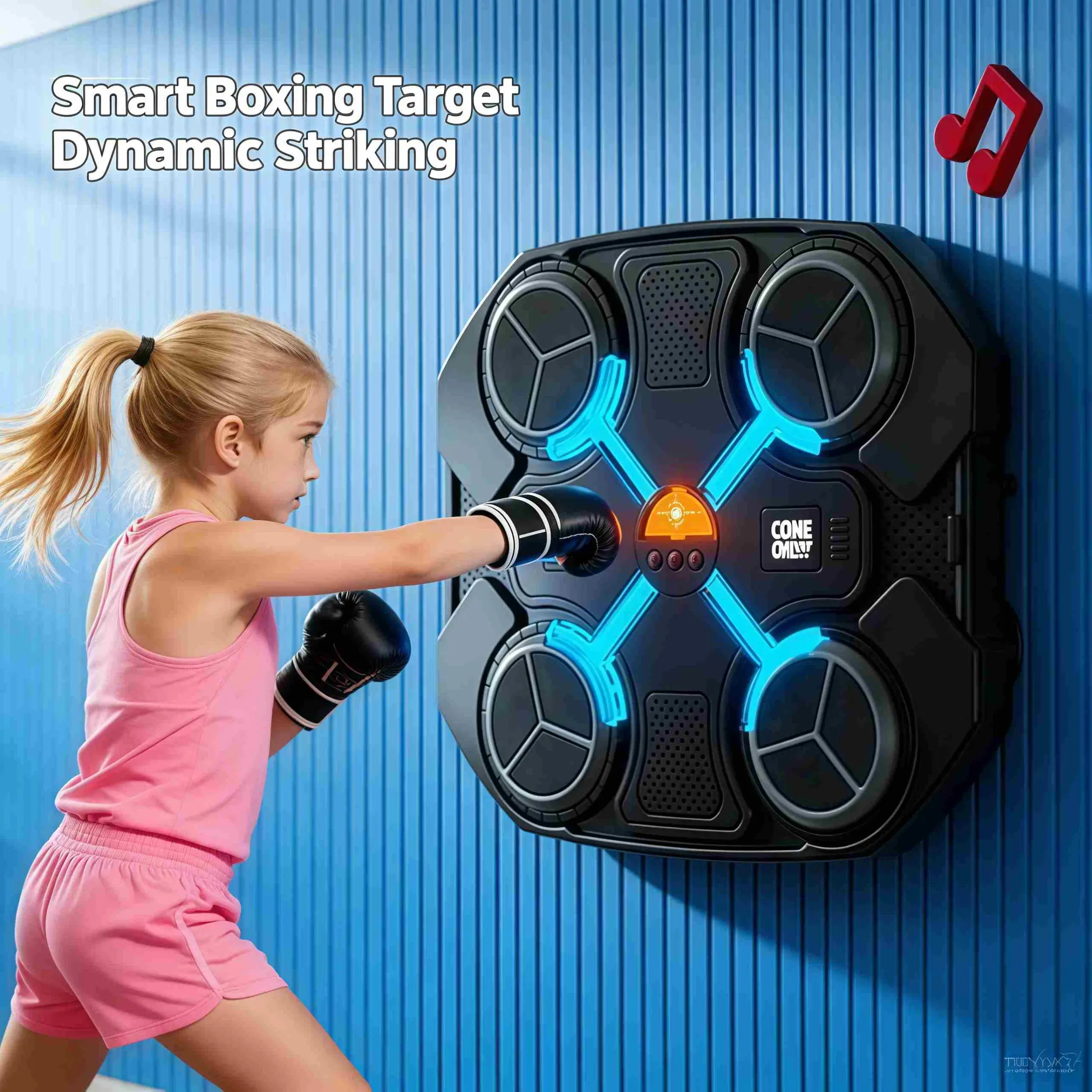 Interactive Boxing Pad, Smart Rhythm Trainer, Plastic Body, Ages 3+, Home School Commercial, Christmas Halloween Birthday Gift, Boxing Training Equipment, Boxing Training Gear