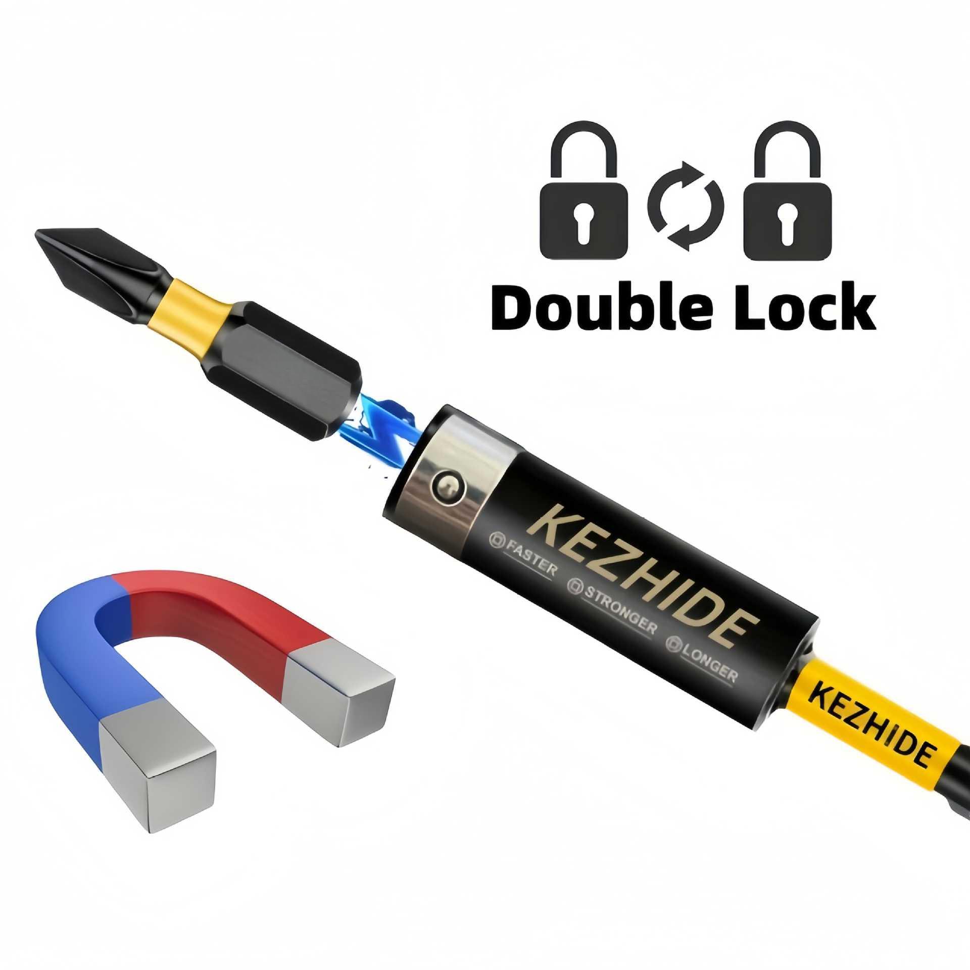 Kezhide Size:5PCS 3Inches Impact Magnetic Screwdriver Bit Holders, S2 Alloy Steel Hex Shank Extension Socket Drill Bit Holder