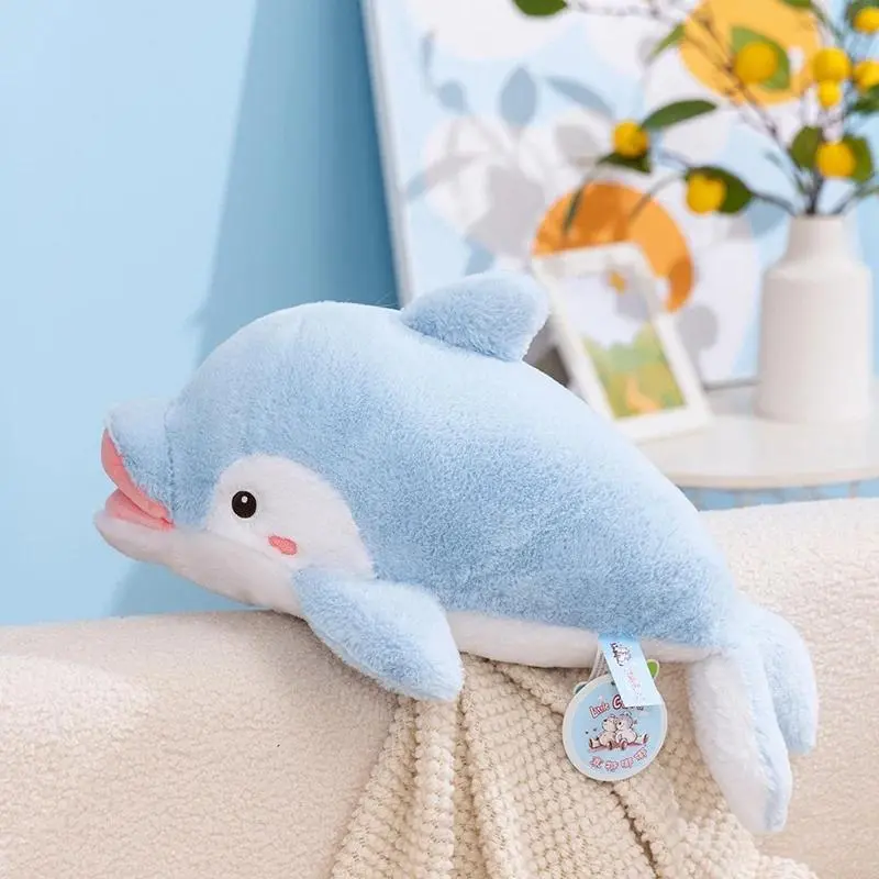 New Warm Shark Dolphin Seal Orca Beluga Whale Plush Toys Cozy Fluffy Animal Doll Soft Throw Pillow Kawaii Home Decor Nice Gift