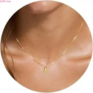 New 2026 Dainty Initial Letter Choker Necklace, Tiny A-Z Monogram Pendant Personalized Name Jewelry, Trendy Cute Versatile Accessory Perfect Gift For Teen Girls, Valentines Day Black Friday & Christmas
