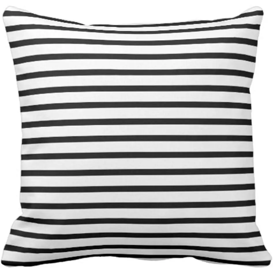 Throw Pillow Cover  Stripes Modern Decorative Pillow Case  Decor Square 16 x 16 Inch Pillowcase