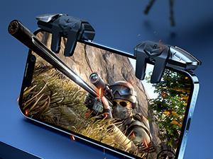 Mobile Phone Controller for Android & iPhone, 6 Trigger Game Controller Compatible with PUBG Mobile/Knives Out/Call of Duty Mobile, Phone Triggers for Gaming with Sensitive Shoot and Aim