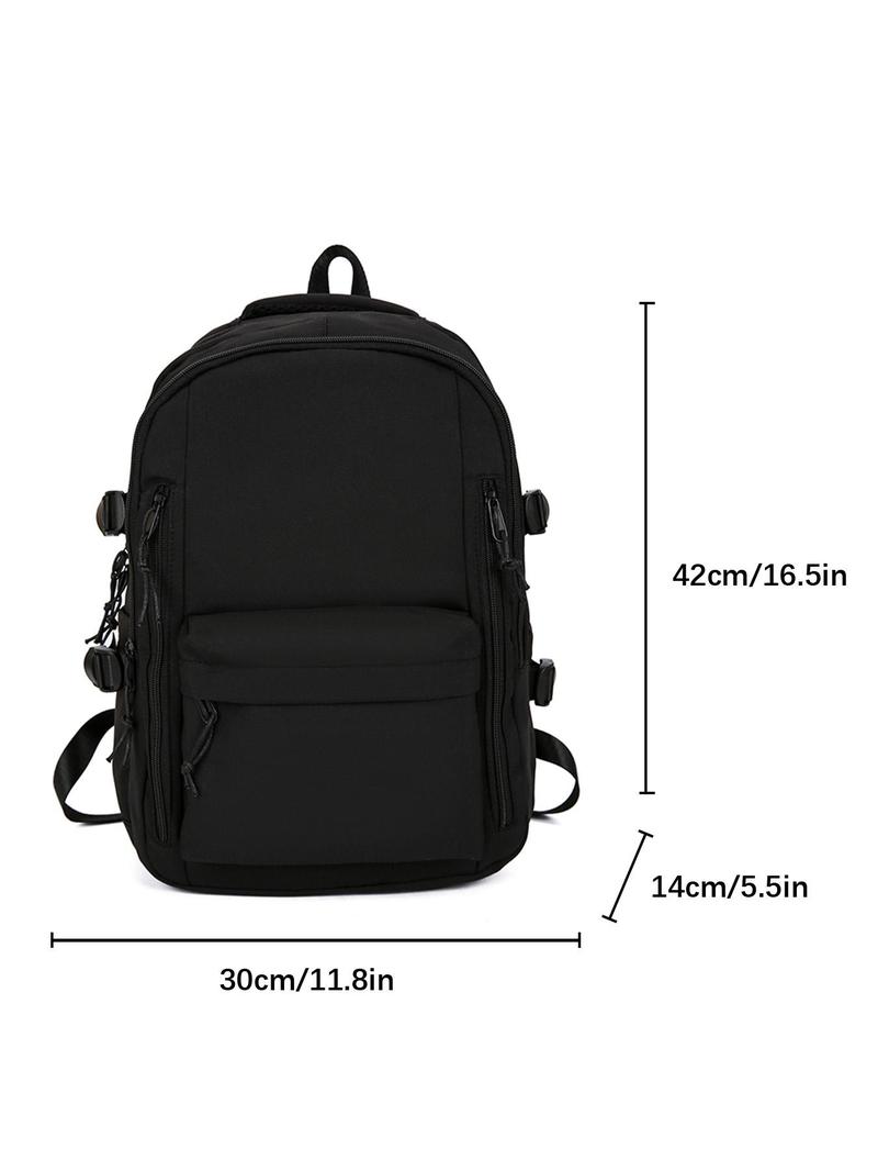 2024 New Style Solid Color Large Capacity Backpack, Waterproof Backpack for Daily Travel Work Commute, Travel Backpack for Girls, Casual Computer Backpack for Men, Nylon Backpack