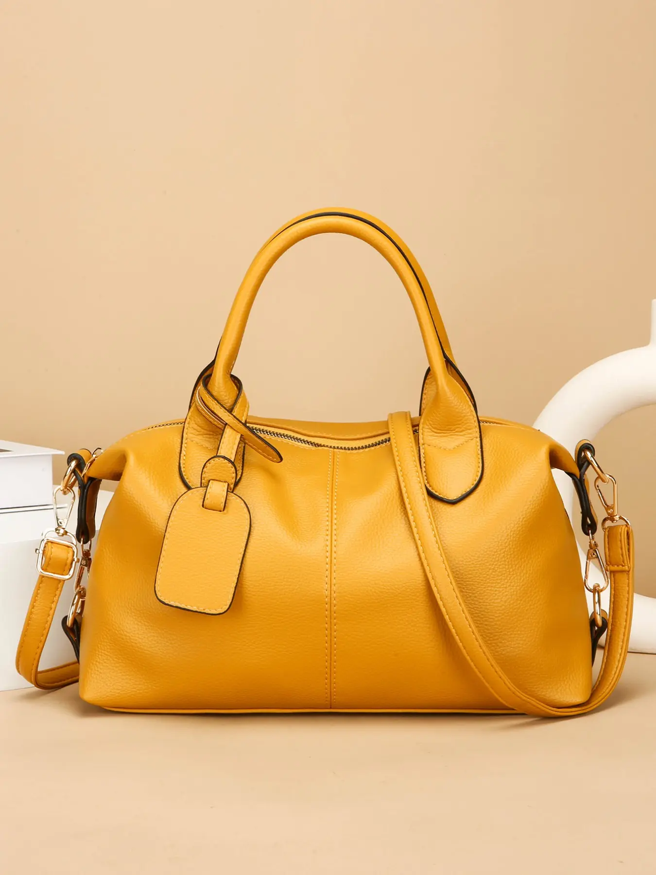 Fashion Women's Handbag, Ideal Mother's Gift Bag, Casual Shoulder Crossbody Bag, Soft Leather Large Capacity, Office Commute Bag, casual commuter bag, Boston Bag