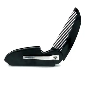 1pc Folding Beard Comb Mustache Comb Small Pocket Comb For Men Everyday Grooming And Hair Care Travel Essentials