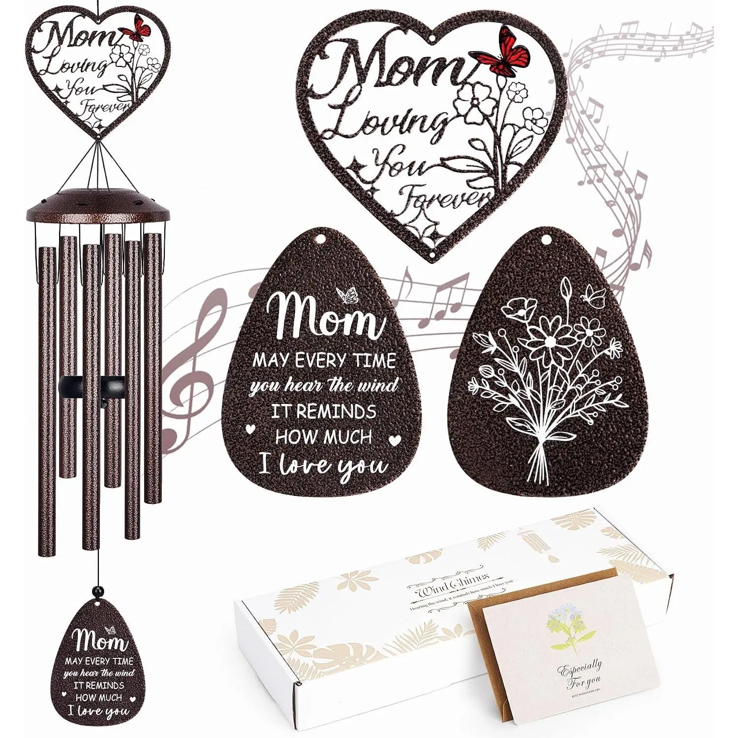 36'' Memorial Wind Chimes for Outside, Sympathy Gifts for Loss of Loved  | Memorial Gifts for Loss of Mom, Funeral Condolence Bereavement Remembrance Gifts, Windchimes Outdoors for  Garden Decor