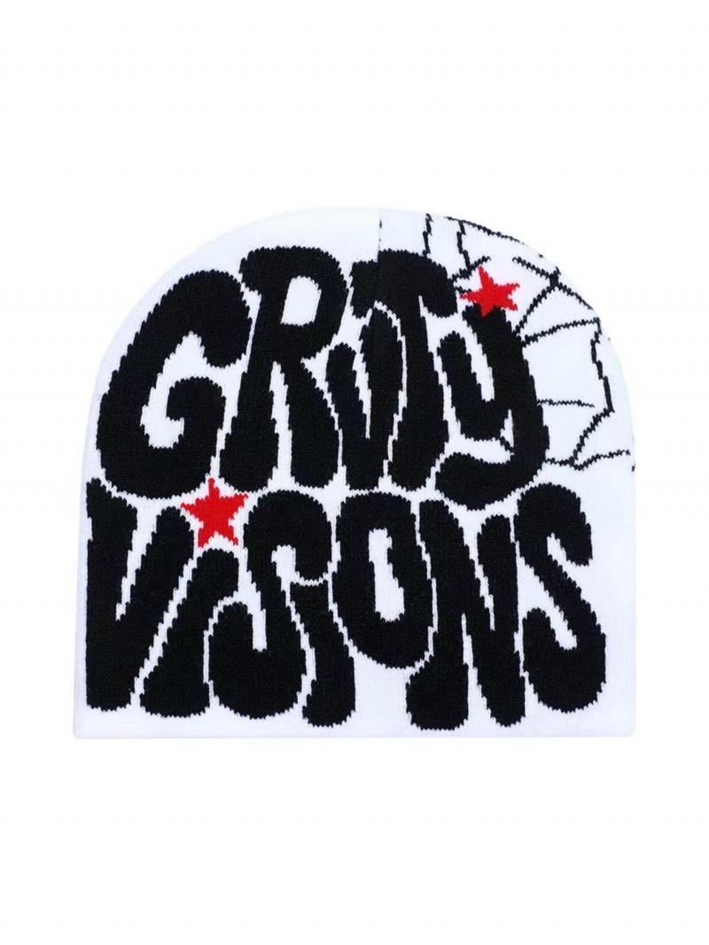 2026 latest spring and autumn best-selling knitted team victory cap, warm and snug fit with letter print, hip-hop street style hat, fashionable crochet design, unisex street fashion adjustable unisex hat