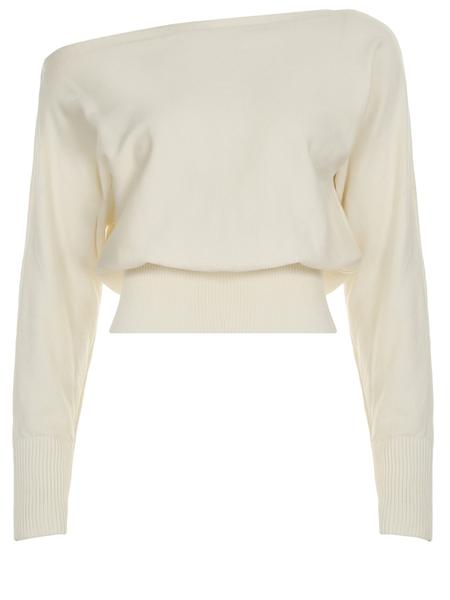 Women's Plain One Shoulder Sweater, Casual Long Sleeve Jumper for Fall & Winter, Women's Knitwear for Daily Wear