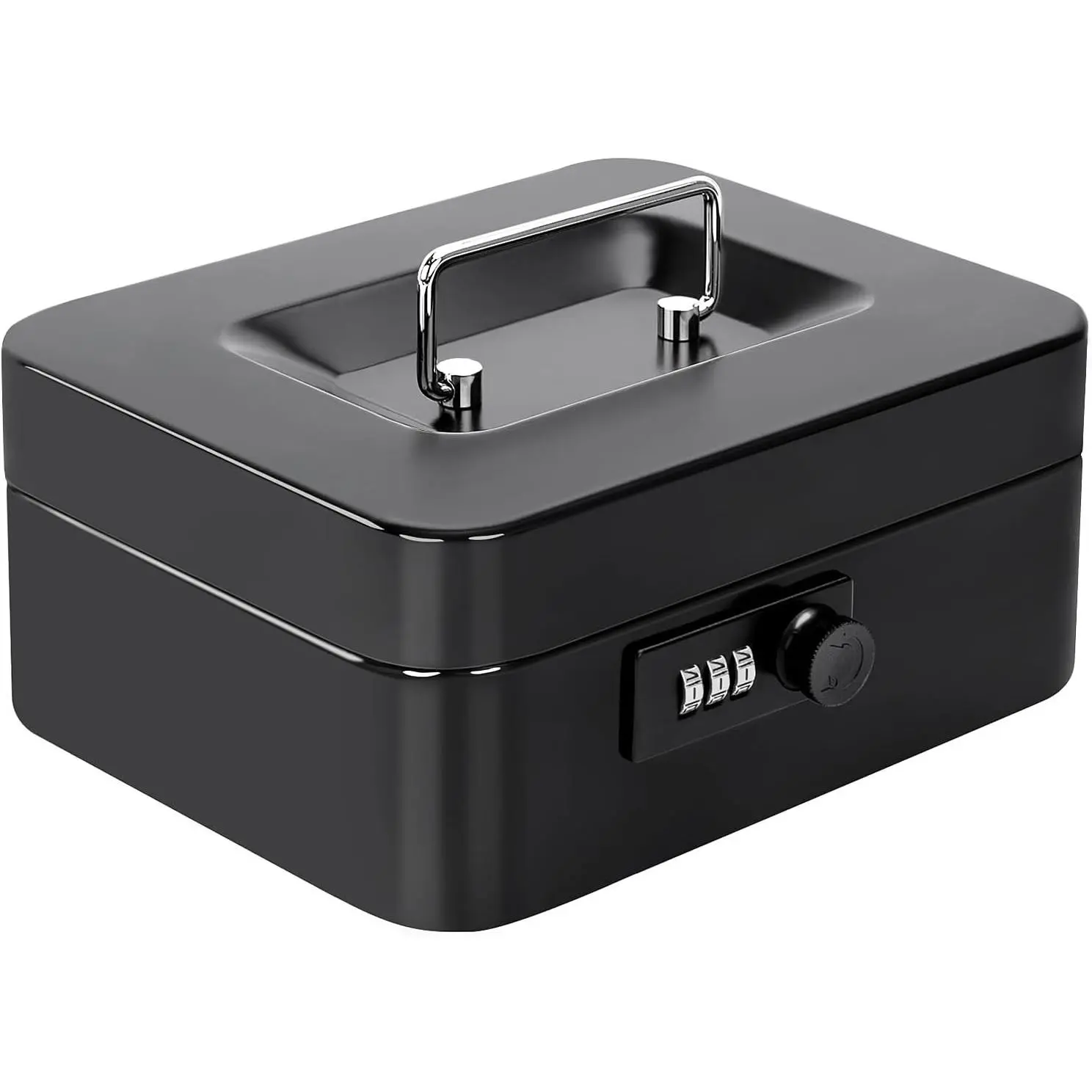 Cash Box with Money Tray and Combination Lock - Secure Medication Lock Box for Home and Office Use, 7.87'' x 6.3'' x 3.54'' - Durable and Reliable Security SolutionGift
