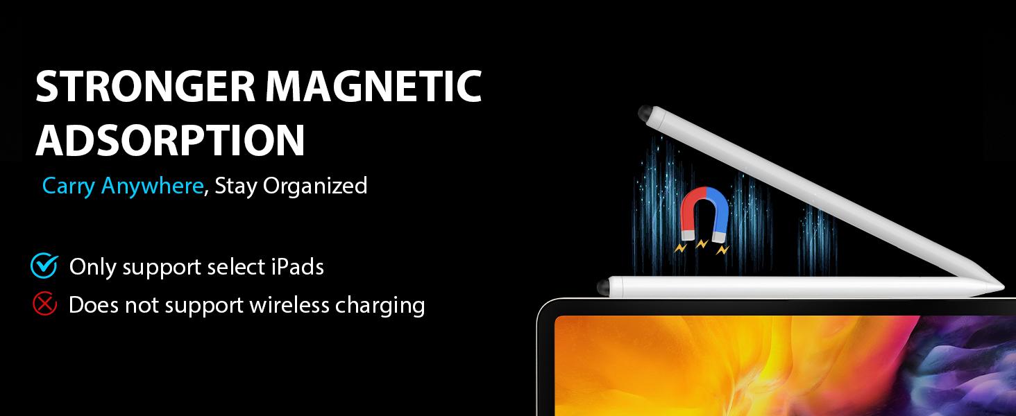 Penlike Universal Stylus Pen for iPad, iPhone, Android, 2 in 1 Fast Charge Active Stylus Pen for Touchscreen, Fine Tip, High Sensitivity, Magnetic Stylist Pencil for Samsung, Other Android Phones, Tablets