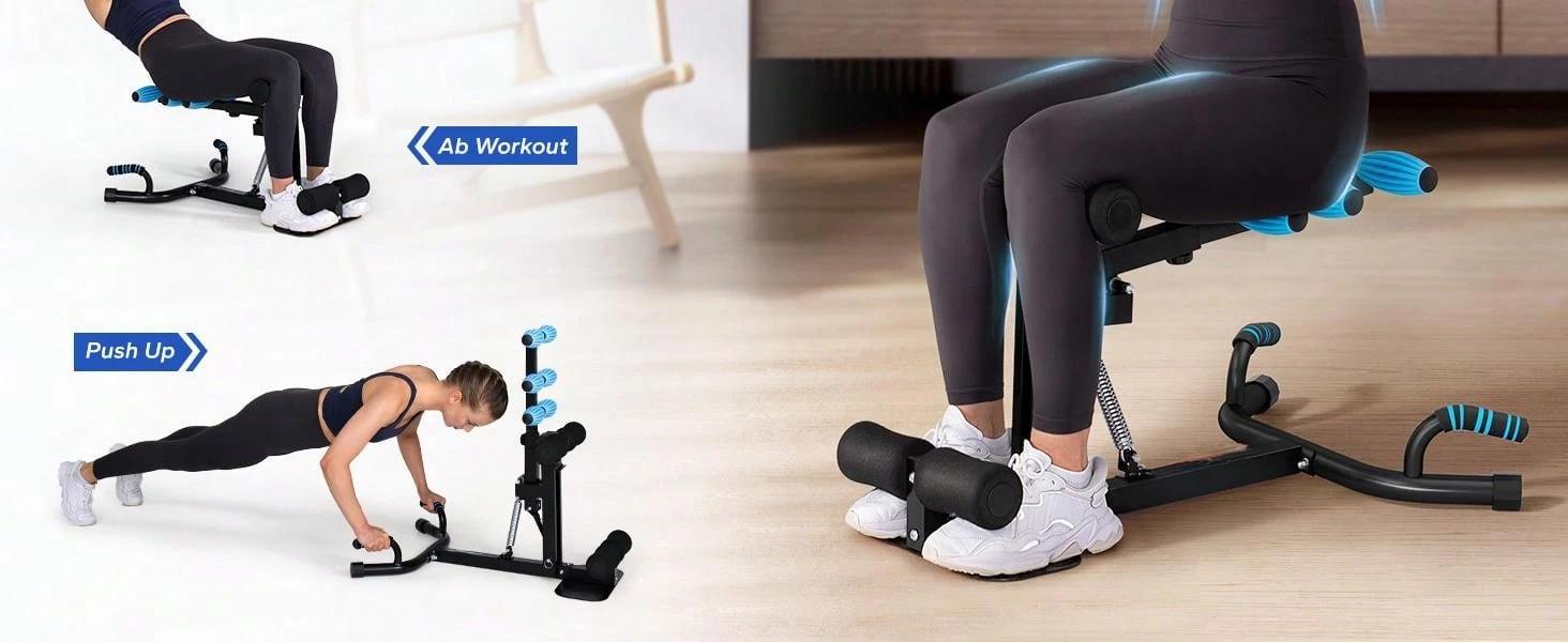 Deep Squat Machine, Adjustable Glutes Trainer Machine, Core Leg Push Up Workout Machine For Home Gym Strength Training Equipment