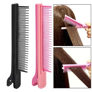 Professional Salon Hairdressing Comb Multi Functional Salon Hair Cutting Sectional Comb Clips Rat Tail Clip Combs Partition Comb