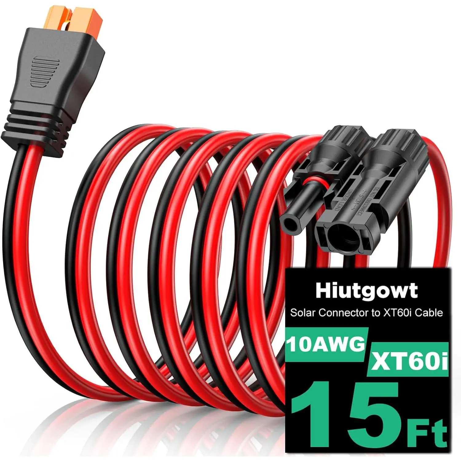 10AWG XT60i Solar Cable 10FT, Solar to XT60i Charging Cable, Solar Connector to XT60i Connector Solar Cable, XT60i Charging Cable for Portable Power Station and Solar Generator