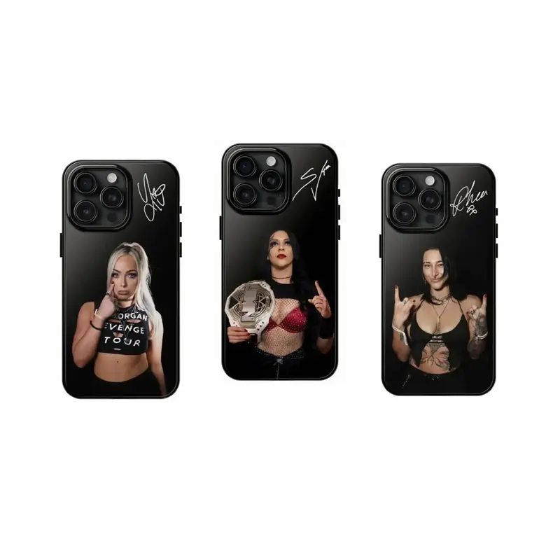 WWE Female Wrestler Print Phone Case,Vintage Wrestling Aesthetic Soft Anti-Drop Protective Case,for iPhone 17 16 15 14 13 12 11 8 7 for Samsung Series,durable Dual-Layer design phone case,trending phone Cover,perfect gift