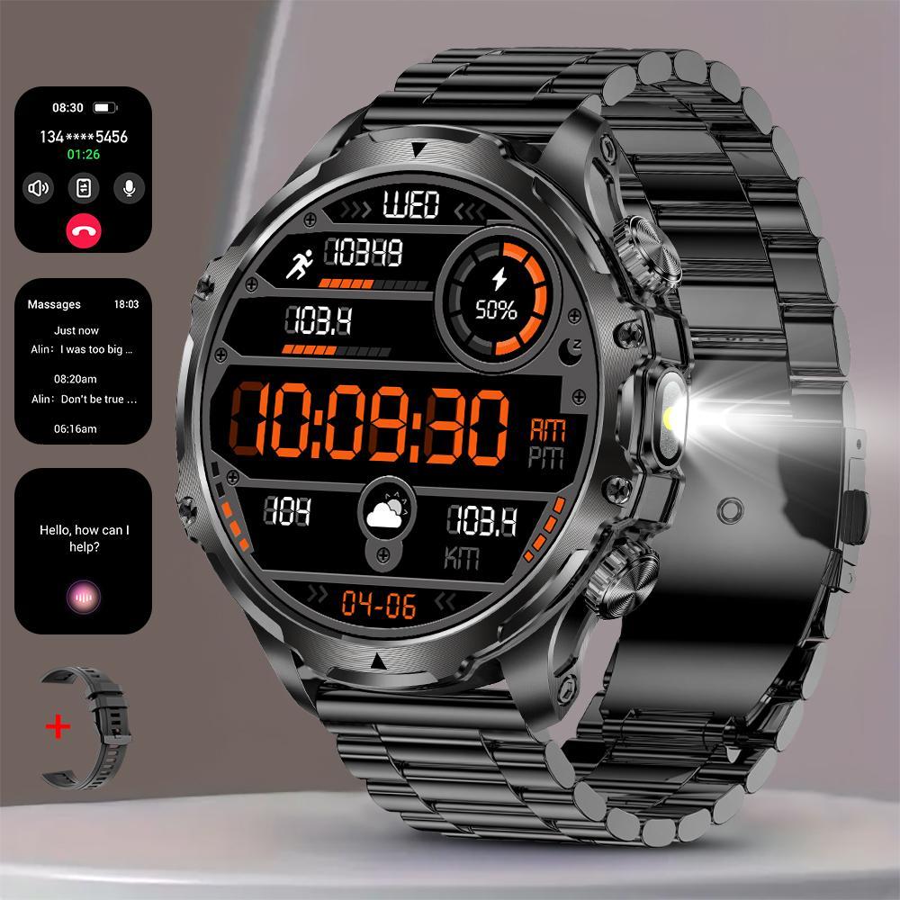 1.85-Inch Large-Screen Smartwatch with Call Answering, Calling, and Message Reminders, Wireless Multifunctional Smart Watch with Spare Silicone Band and Multiple Sports Modes for Men #GLOBAL PICKS 1.85-Inch Large-Screen Smartwatch with Call Answering, Calling, and Message Reminders, Wireless Multifunctional Smart Watch with Spare Silicone Band and Multiple Sports Modes for Men #GLOBAL PICKS