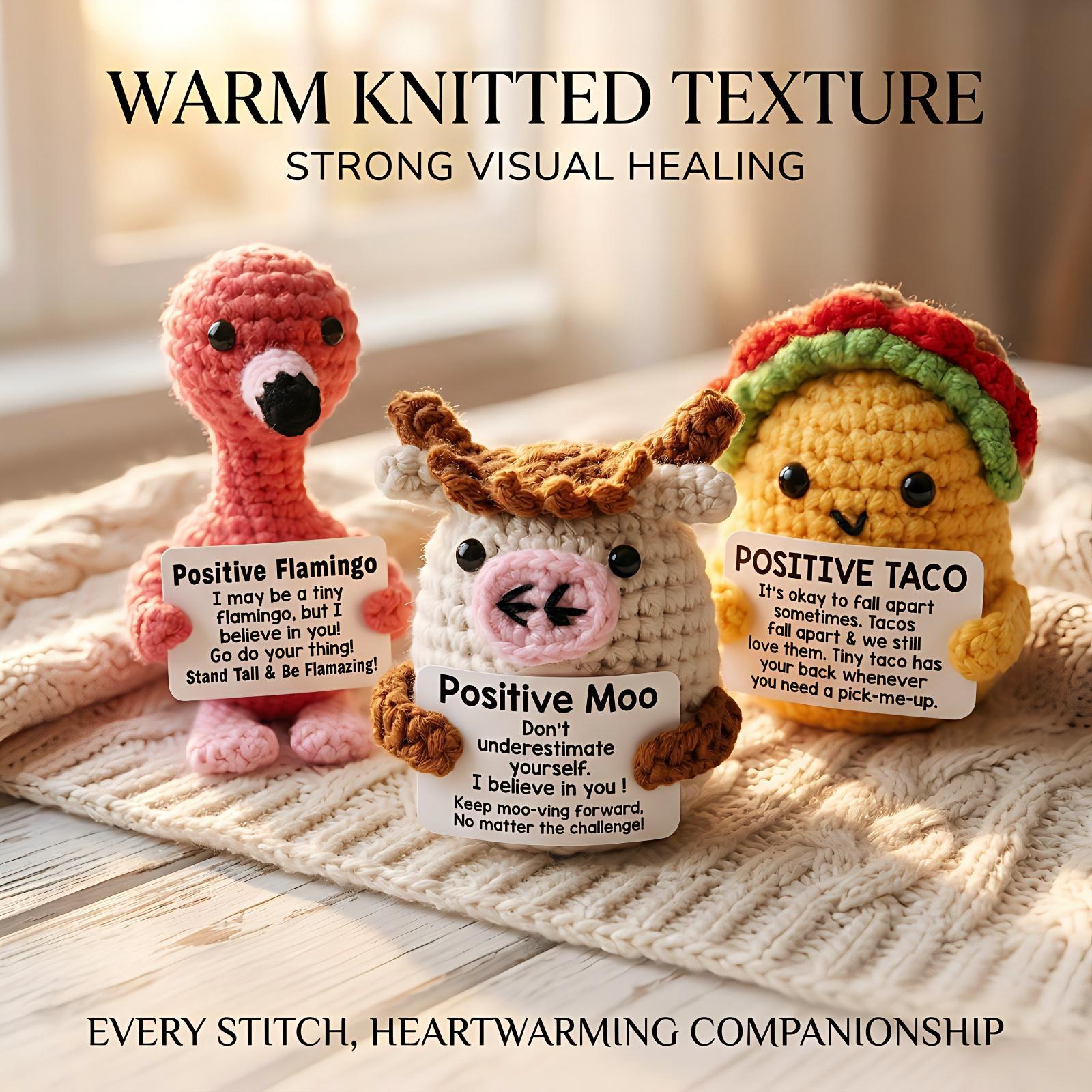 6Pcs Handcrafted Mini Knit Plush Set, Ultra Soft Stuffed Plushies, Emotional Support Plush, Birthday Gifts For Women, Christmas Presents, Holiday Gifts, Teacher Appreciation Gifts, Gifts For Him Her, Cute Desk Decor, Bedroom Decor, Car Ornament, Stress Re