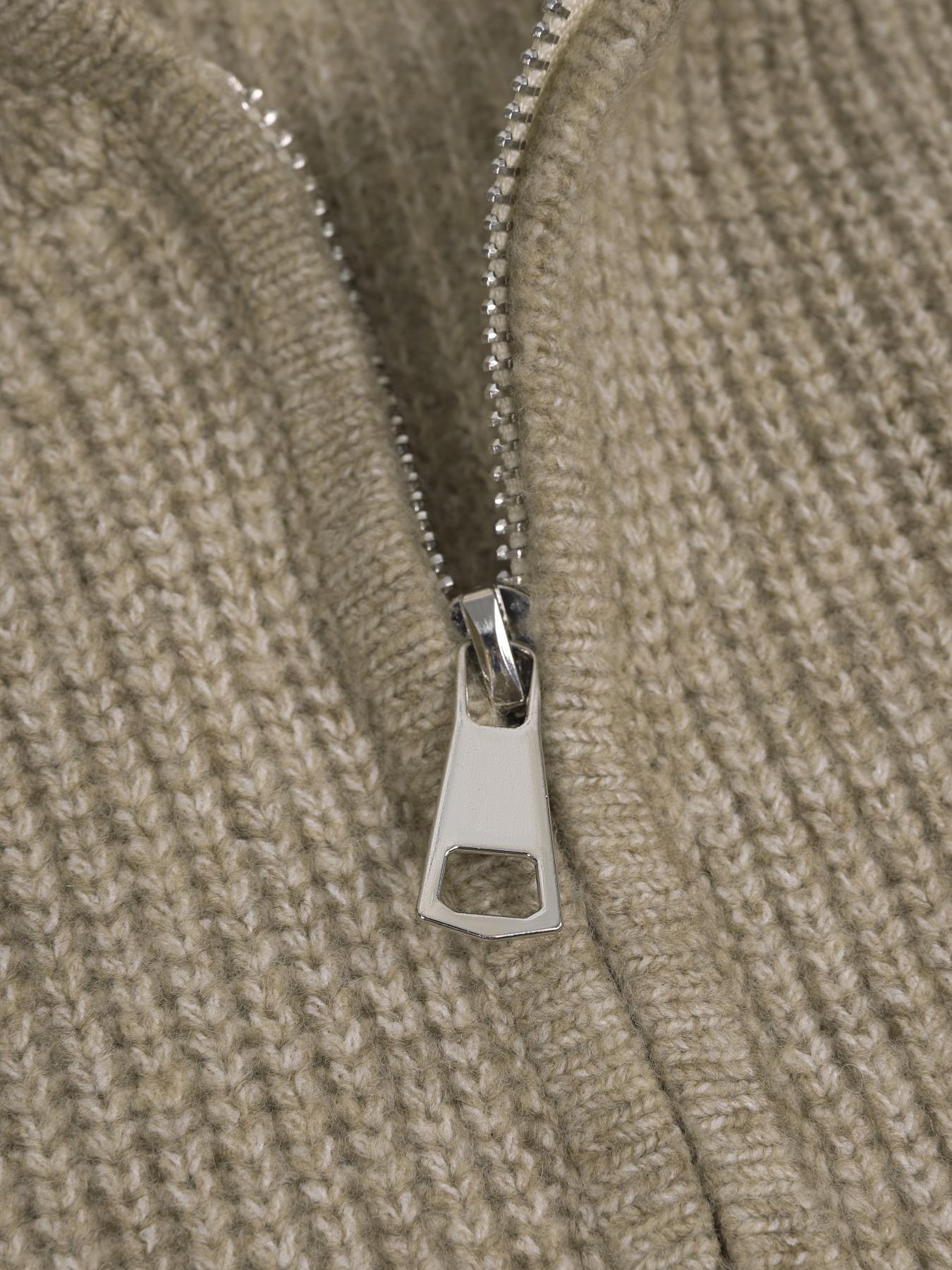 Women's Solid Zip-Up Hooded Sweater Cardigan, Casual Drop- Shoulder Long-Sleeve Cardigan, Women Knitwear for Fall & Winter Daily Wear