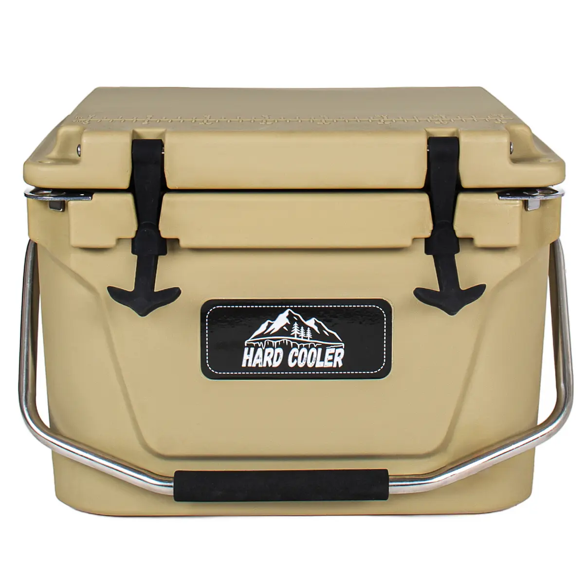 Bellemave 20/50/65QT Khaki Rectangular Plastic Hard Shell Cooler - Ultra-Tough Offgrid Cooler with Handle, Portable Tailgate Upgrade Hiking Gear, Keeps Ice Up to 5 Days for Camping & Beach Use, Offgrid Coolers