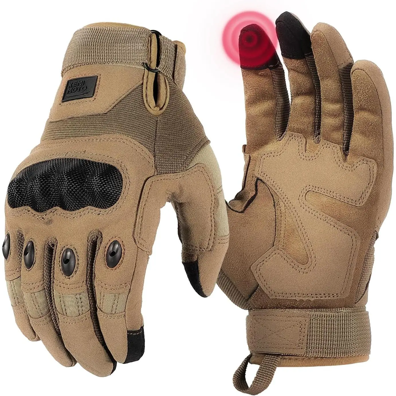 Tactical Gloves for Men, Touchscreen Motorcycle Gloves with Hard Shell & Palm Padding for Sports Motorcycle Cycling Tactical Airsoft Paintball Hunting Hiking Camping Climbing