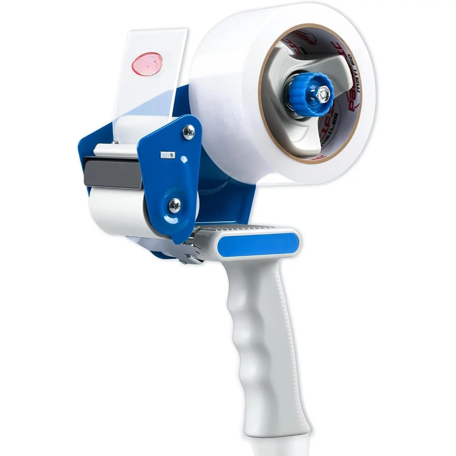 2 Inch Tape  Dispenser with 2 Inch Carton Packing Tape, Lightweight Industrial Side Loading Tape Dispenser - Blue