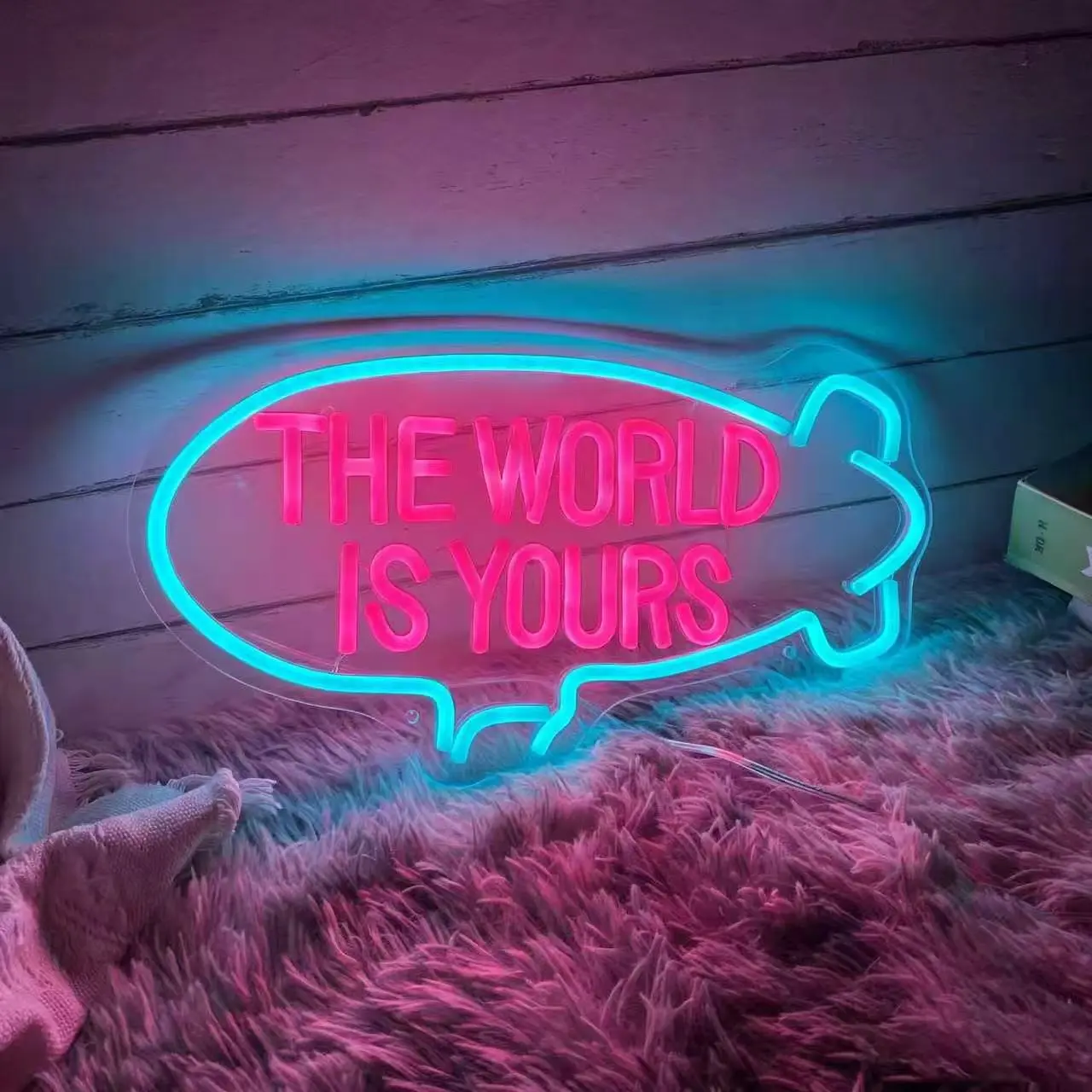 Neon Light Wall Decor Adjustable, Dimmable Wall Light, Ship LED Neon Sign for Bedroom Wedding Valentine Bar Club Birthday Party Gift, Wall Mounted Lighting