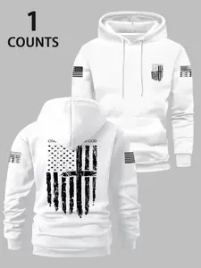 Patriotic Christian American Flag Cross Pullover Hoodie for Men Vintage Distressed One Nation Under God Print Soft Casual Hooded Sweatshirt Kangaroo Pocket Daily Street Vacation Outdoor Wear #springsaledeals2026 #summeroutfits #menshoodie #patrioticappare