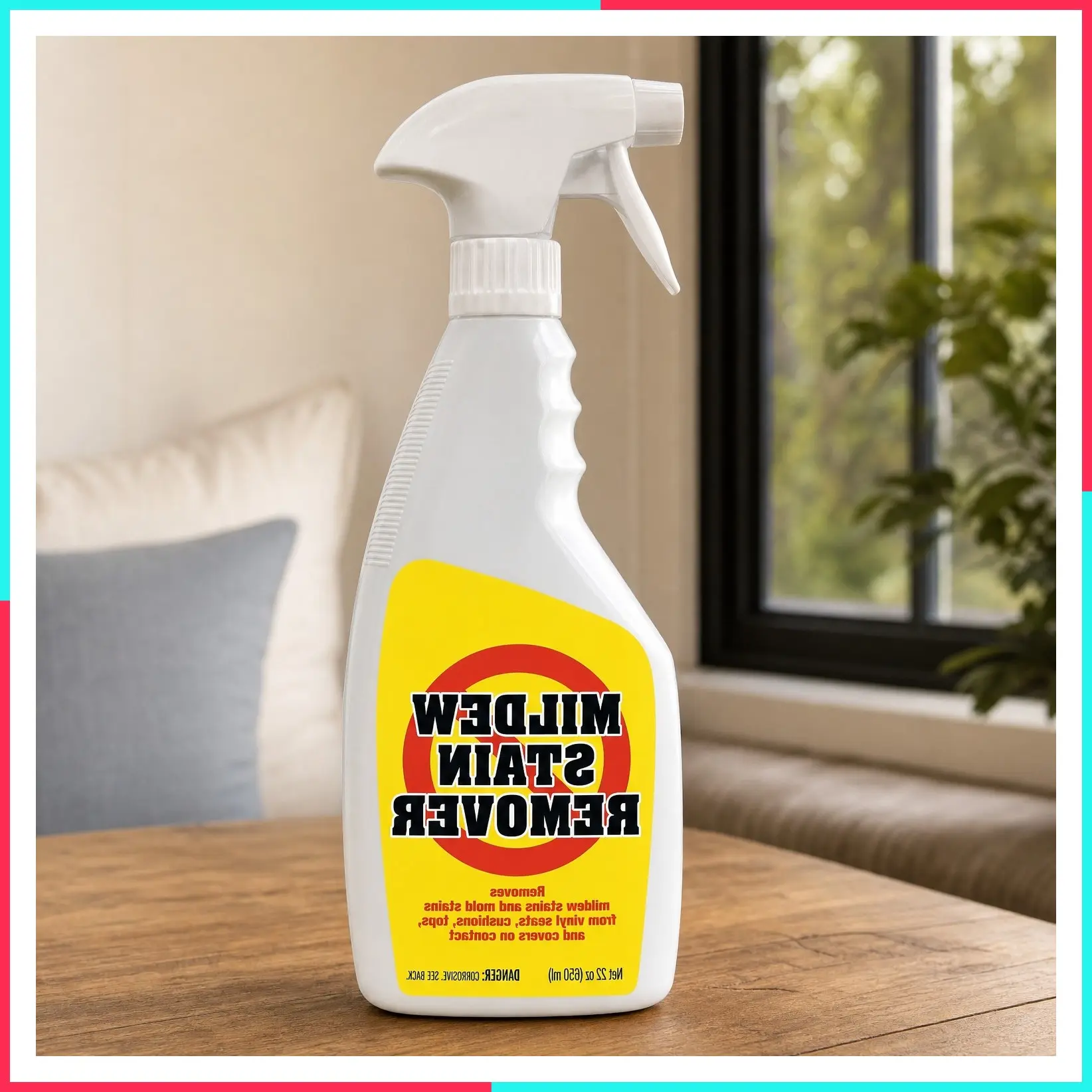 Professional-Grade Mildew & Mold Stain Remover + Cleaner - Instant Contact Stain Removal, Ideal for Marine & Outdoor Upholstery