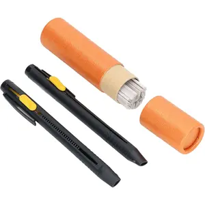 New Retractable Invisible Marking Pen Set, Includes 2 Caps & 20 Replacement Leads, High Temperature Disappearing Chalk, Free Wax Candles