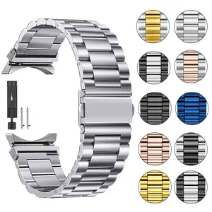 Stainless Steel Strap Compatible with Samsung Galaxy Watch 7/fe/6/5/4, 40/44mm, Classic 43/47mm, Durable Metal Band for Men and Women, Smartwatch Accessories, Watch Straps