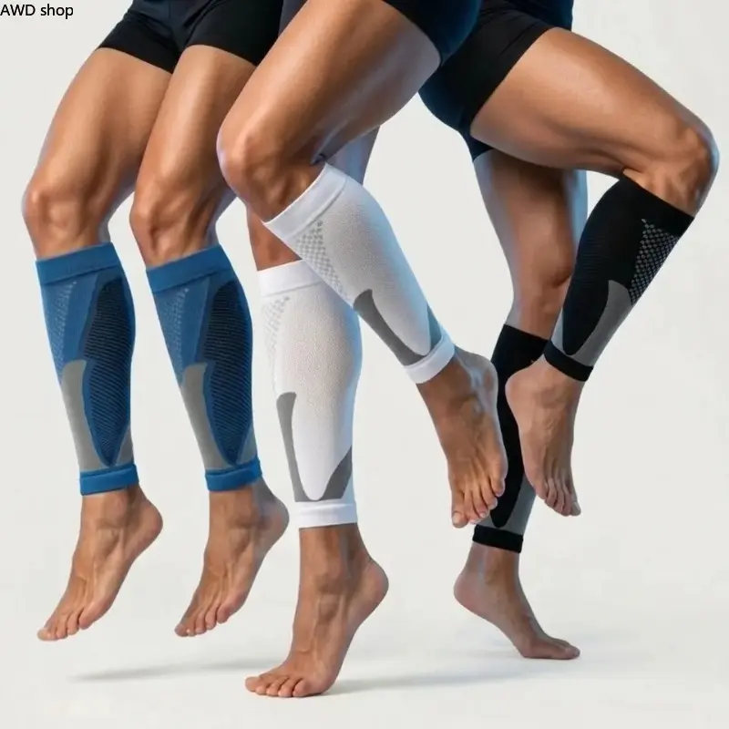 3 Pair Unisex Summer Calf Compression Sleeves, High Elastic Non-Slip Breathable Leg Supports, Lightweight Shin Splint Relief Guards, Comfort Athletic Gear For Running, Walking Workouts, Long Flights, Endurance Training & Daily Leg Fatigue Relief