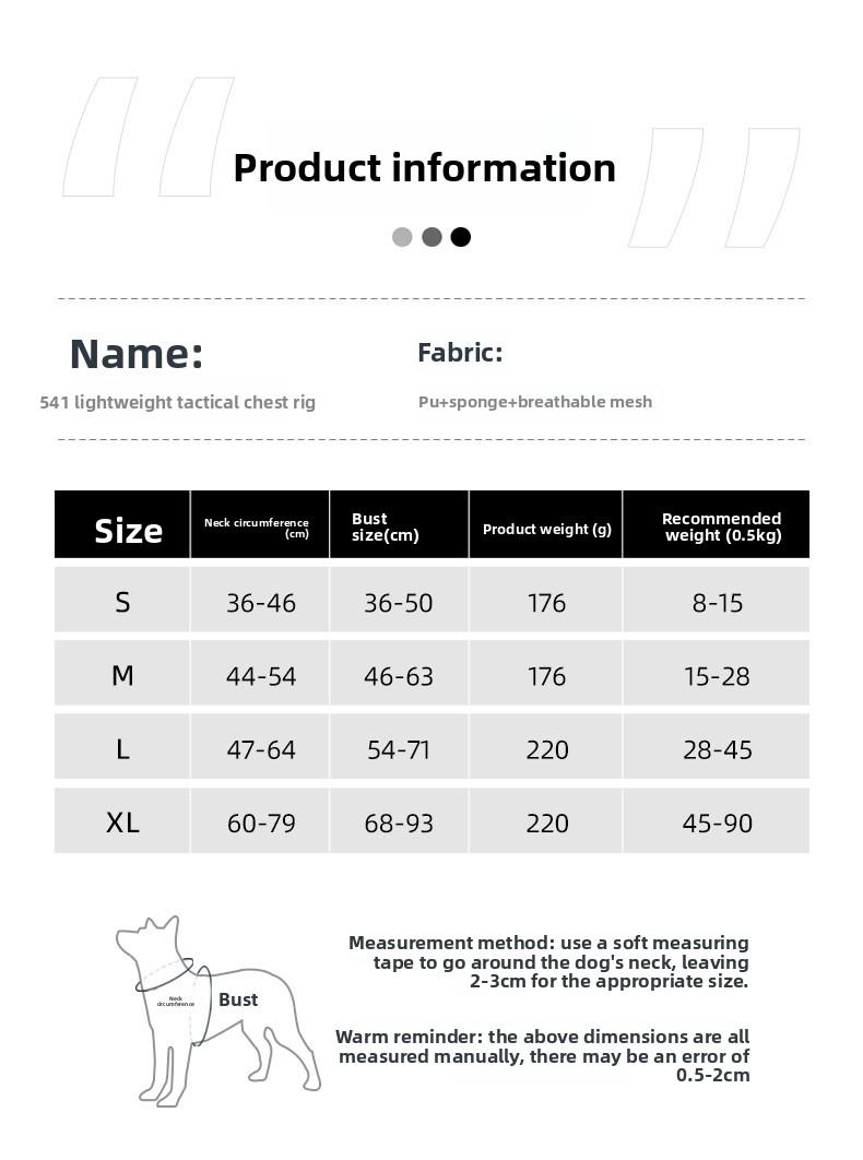 Tactical Dog Harness – Universal Harness, Walking Harness & Safety Harnesses for Small to Large Dogs, Durable Reflective, Easy to Control, No Pull Adjustable Pet Harness, Pet Supplies