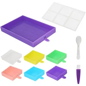 Sorting Trays with  Removable 6 Grid Bead Rhinestone   Sorting Trays Plate  Sorting Accessories Tray Storage Containers Organizer for - DIY Art Craft