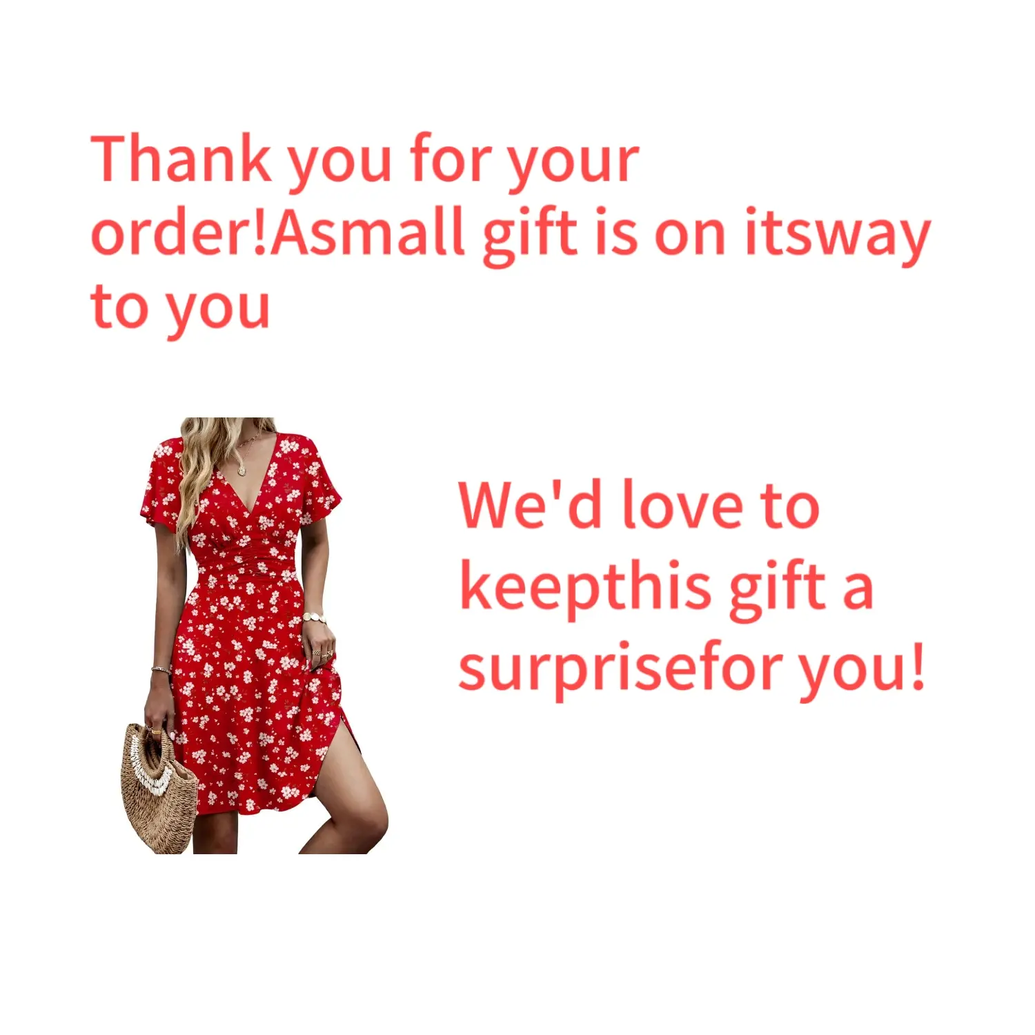 thoughtful gift  The gift and the product you purchased will be shipped in two separate packages, so their arrival times may differ. Please be patient and wait.